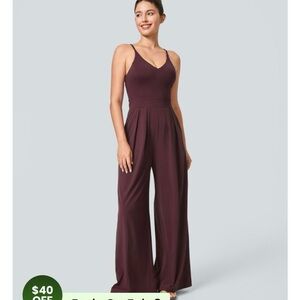 Elegant Halara Burgundy Jumpsuit